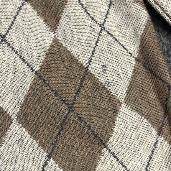 NWT Haggar argyle collared polo sweater two button oatmeal heather Size XXL - Picture 7 of 8